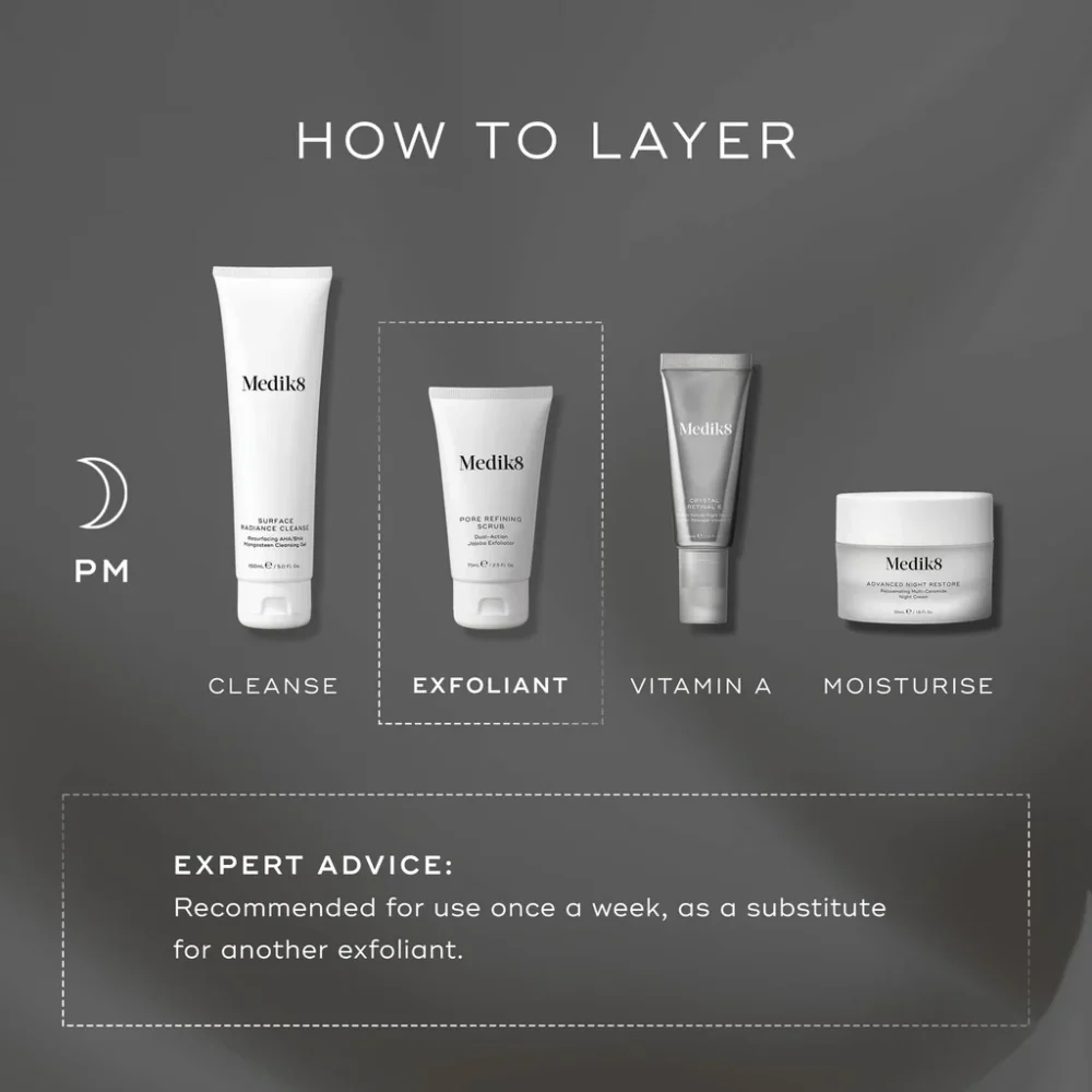 Medik8 - Pore Refining Scrub - How To Layer