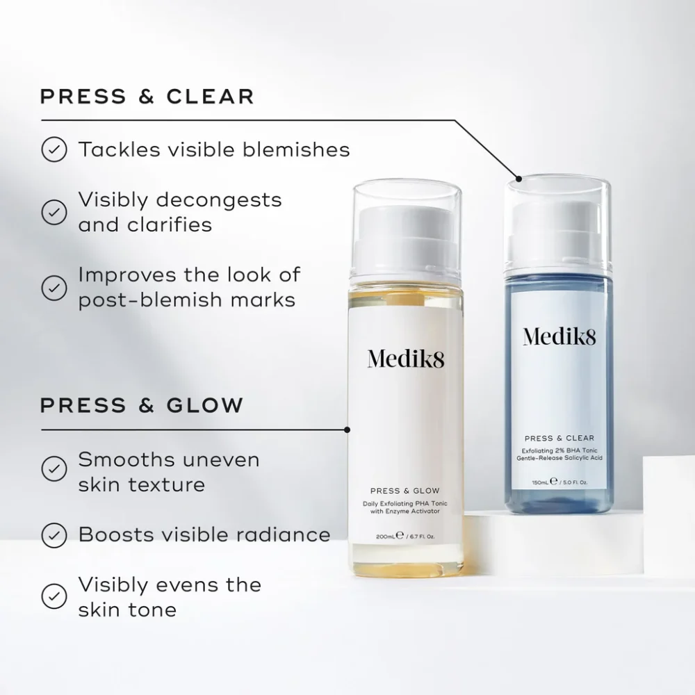 Medik8 Press & Glow Benefits with Press & Clear