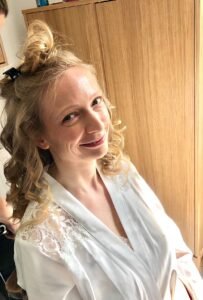 Claire beautiful wedding bride hair & makeup - morning