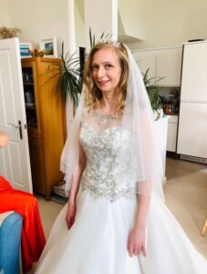 Claire beautiful wedding bride hair & makeup - ready
