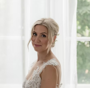 Becky - bride with makeup on her wedding day