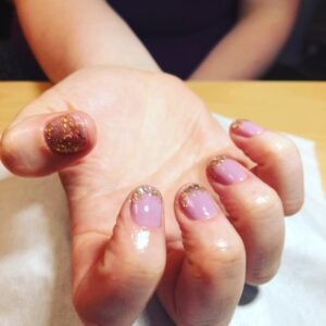 Sparkle gel nails beautiful pink - Framlinghjam Nail Design