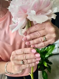 Natural pink nail design for bride – Framlingham by Love Pure Beauty