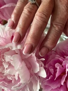 Natural pink nail design for bridal trial – Framlingham by Love Pure Beauty